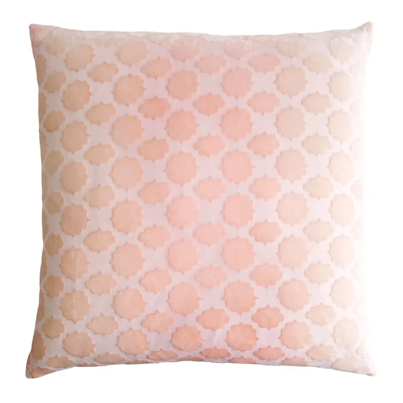 Mod Fretwork Velvet Blush Pillows by Kevin OBrien Studio