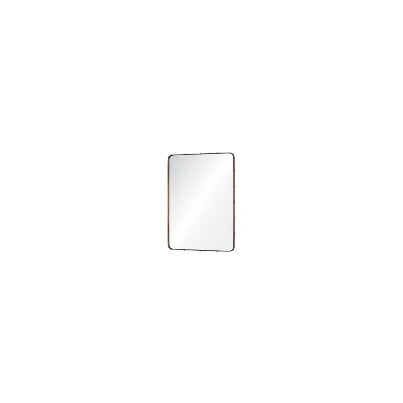 Ponti Leather Wrapped Mirror by Michael S. Smith