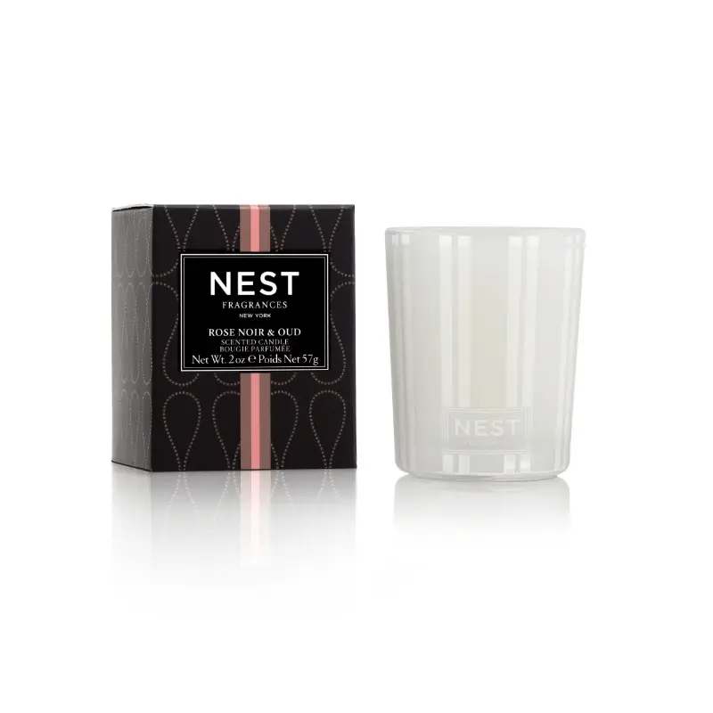 Rose Noir & Oud Votive Candle by Nest