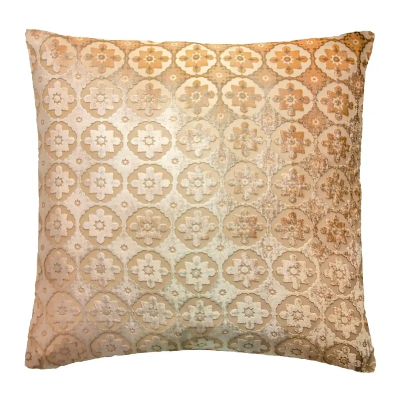 Small Moroccan Velvet Gold Beige Pillows by Kevin OBrien Studio