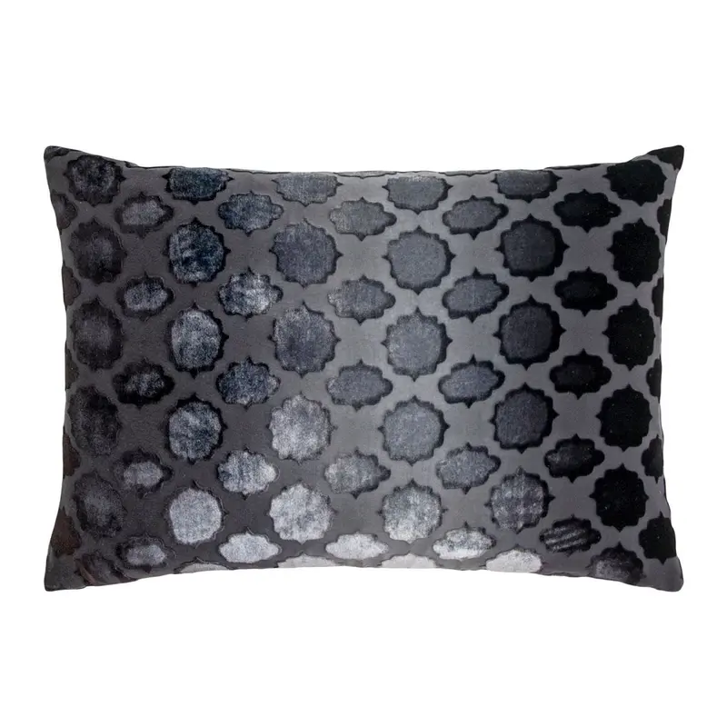 Smoke Mod Fretwork Velvet Pillows by Kevin OBrien Studio