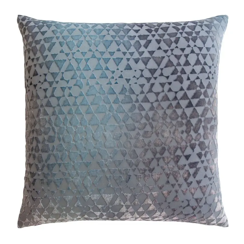 Triangles Velvet Dusk Pillows by Kevin OBrien Studio