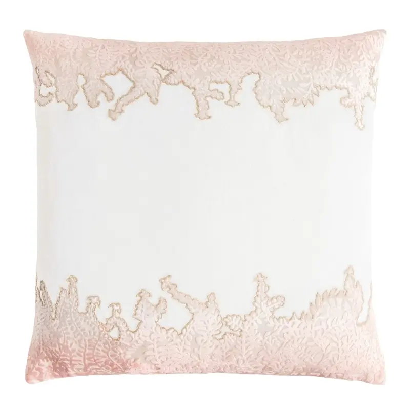Blossom Ferns Velvet Appliqu Pillow