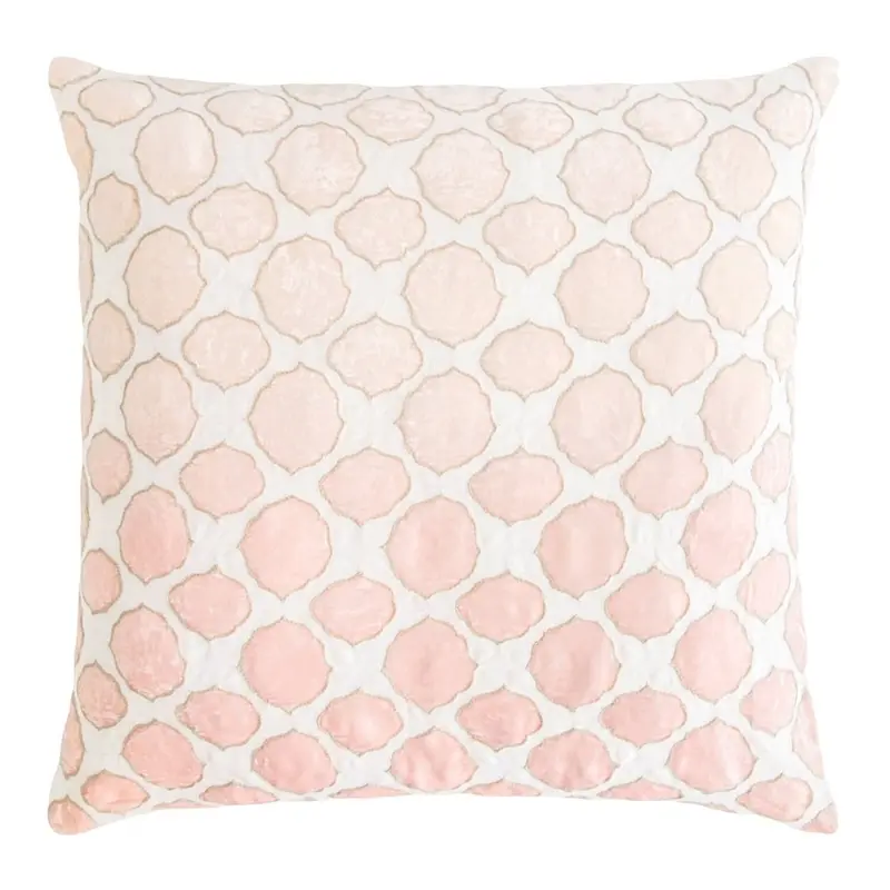 Blossom Tile Velvet Appliqu Pillow by Kevin O'Brien Studio