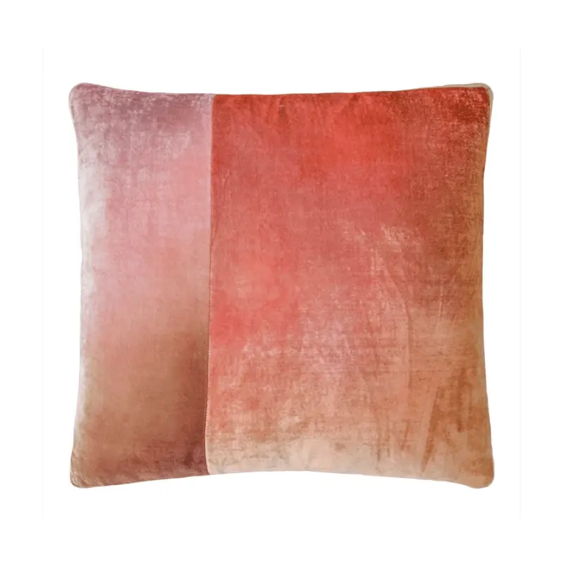 Blush Velvet Color Block Pillow by Kevin O'Brien Studio