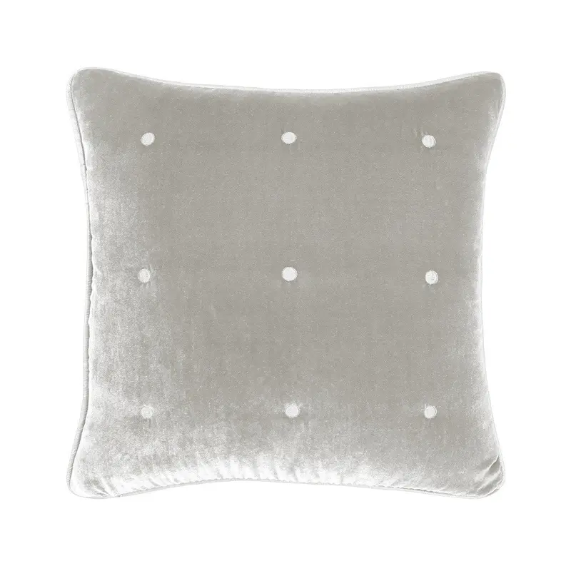 Cocon Platine Velvet Pillow by Yves Delorme