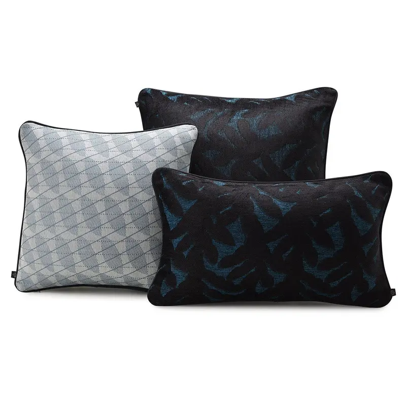 Empreintes Lagoon Pillow Covers by Le Jacquard Franais