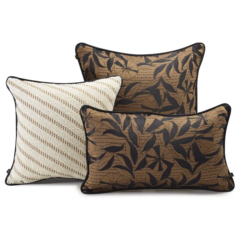 Esquisse Cumin Pillow Covers by Le Jacquard Franais
