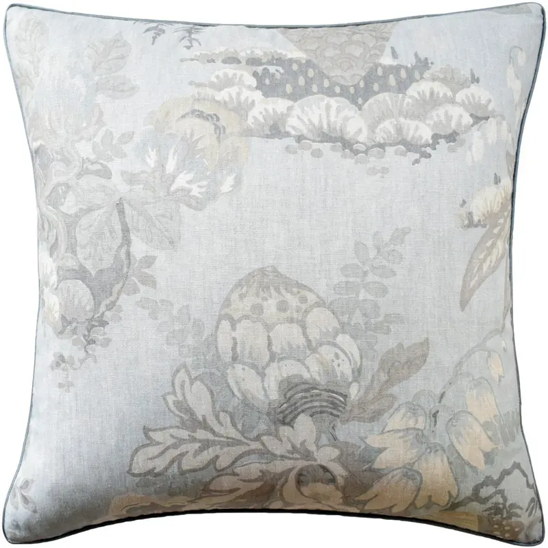 Fairbanks Spa Blue Pillow by Ryan Studio