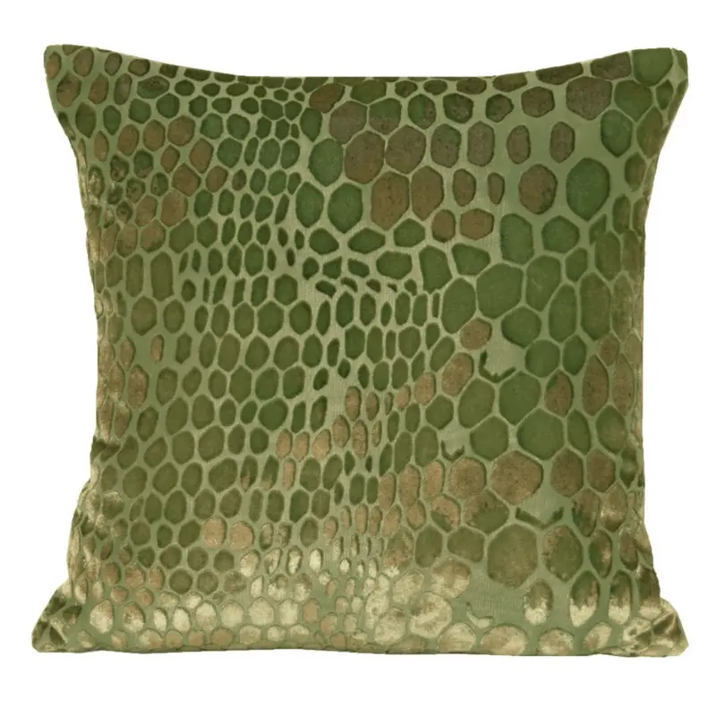 Grass Snakeskin Velvet Pillows by Kevin O'Brien Studio
