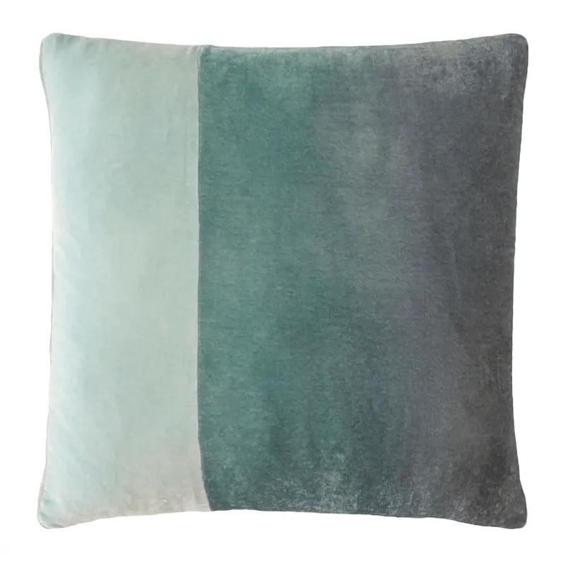 Nickel Velvet Color Block Pillow by Kevin O'Brien Studio