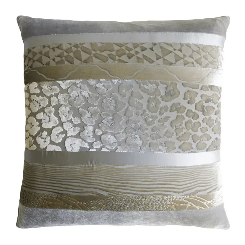 Nickel Velvet Patchwork Pillows by Kevin O'Brien Studio