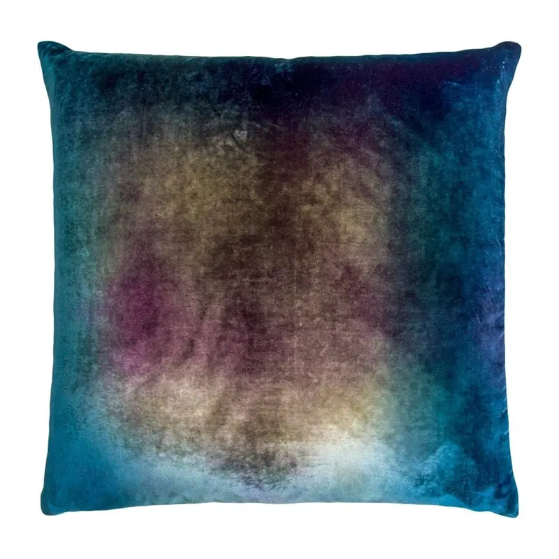 Peacock Ombre Velvet Pillows by Kevin OBrien Studio