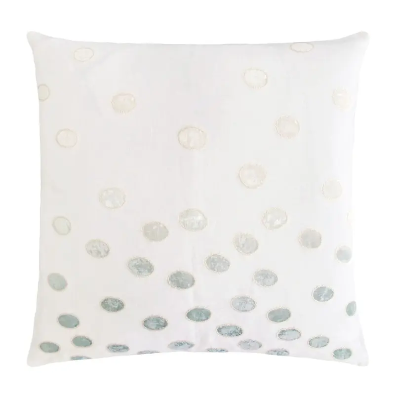 Sage & White Ovals Velvet Appliqu Pillows