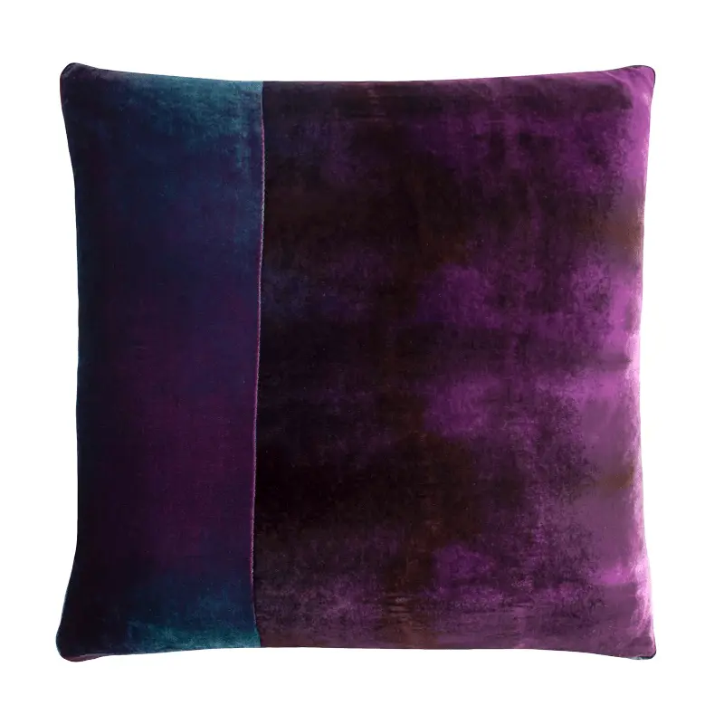 Shark Velvet Color Block Pillow by Kevin O'Brien Studio
