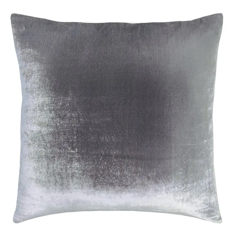 Silver Gray Ombre Velvet Pillows by Kevin OBrien Studio