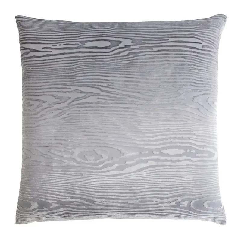 Silver Gray Woodgrain Velvet Pillows by Kevin OBrien Studio