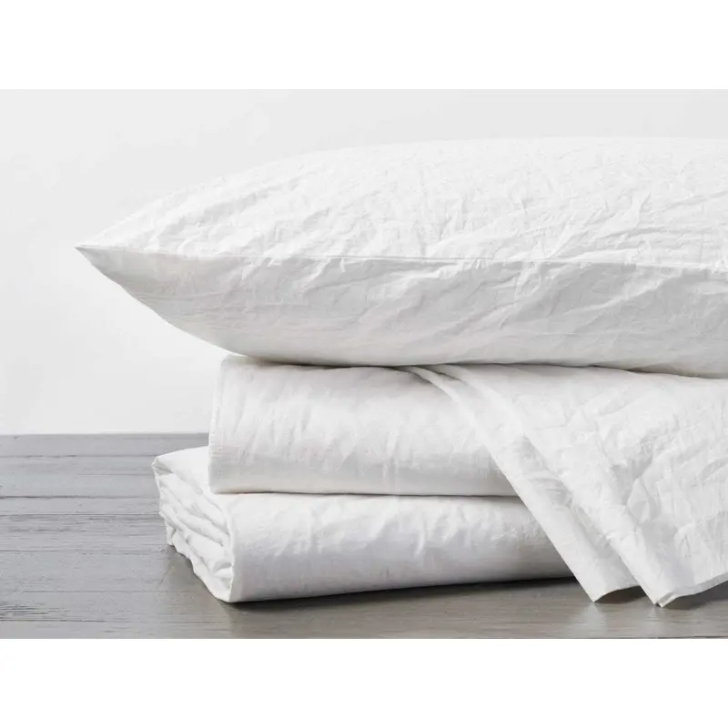 Alpine White Organic Crinkled Percale Sheet Sets by Coyuchi