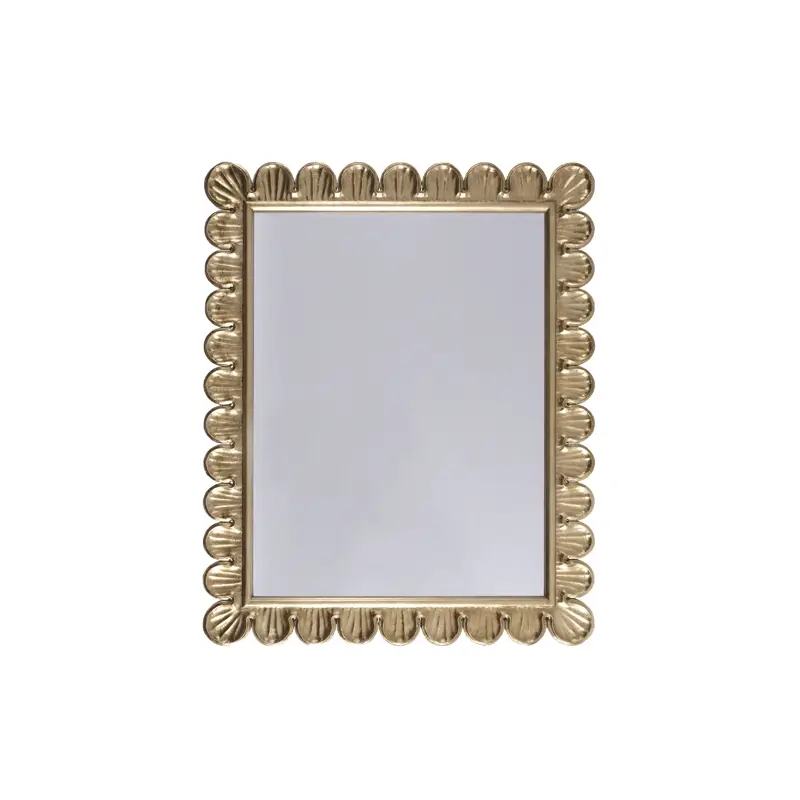Eliza Gold Scalloped Mirror by Worlds Away