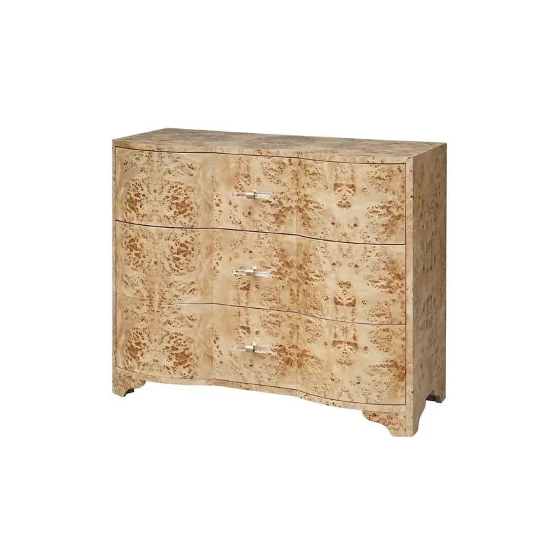 Plymouth Burl Wood Drawer Chest by Worlds Away