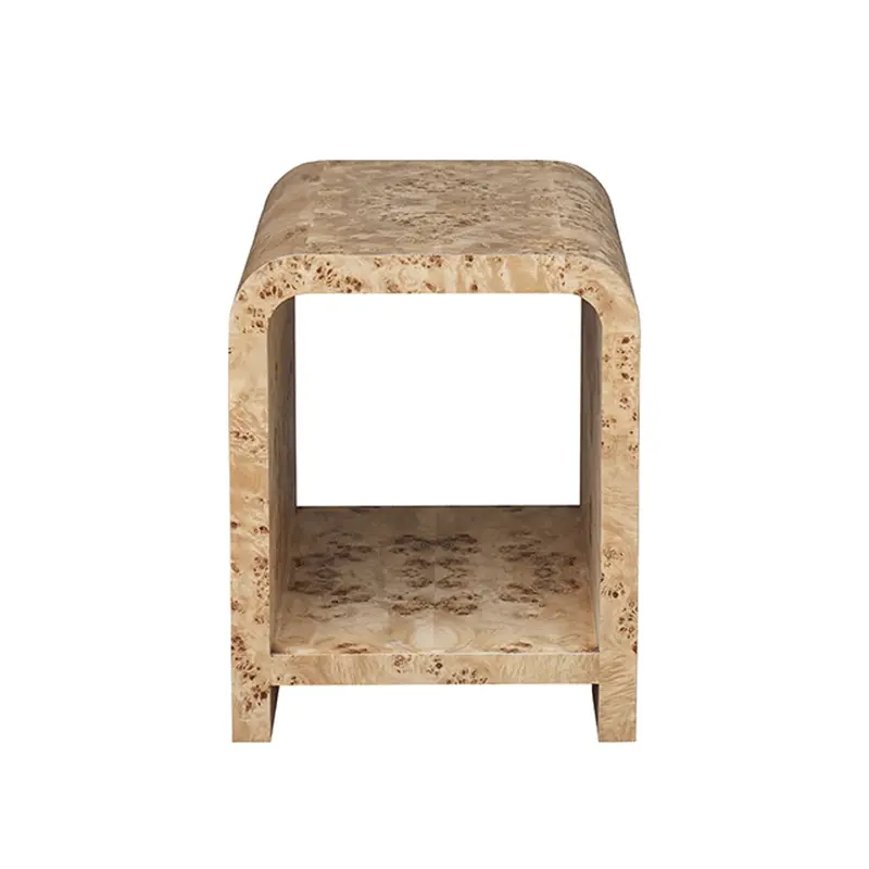 Putnam Burl Wood Side Table by Worlds Away