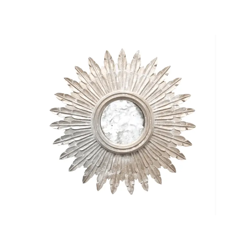Santo Silver Starburst Mirror by Worlds Away