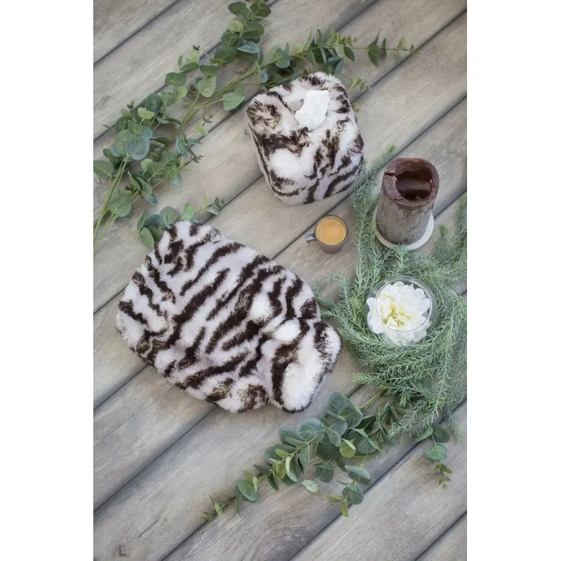 Tiger Faux Fur Hot Water Bottle by Evelyne Prlonge