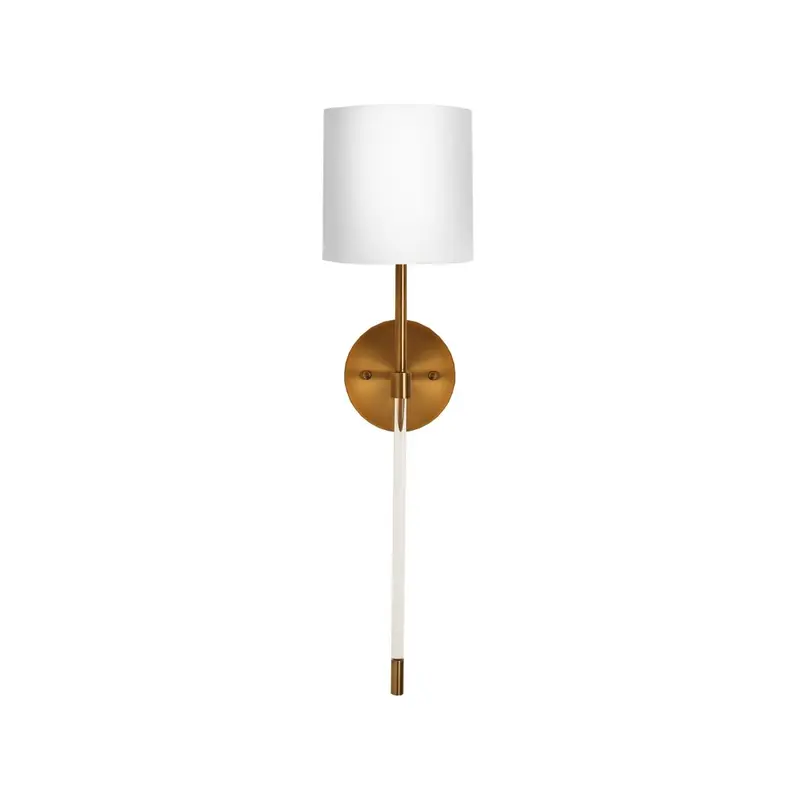 Bristow Acrylic & Brass Sconce by Worlds Away