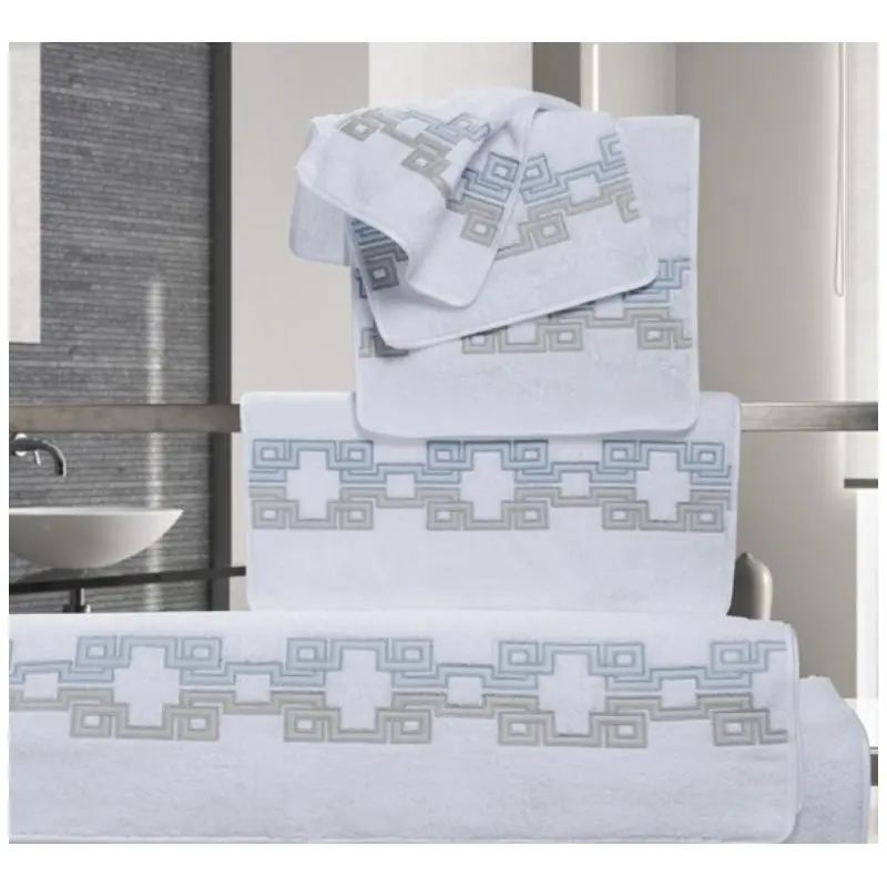 Carrara Embroidered Bath Towels by Dea Linens
