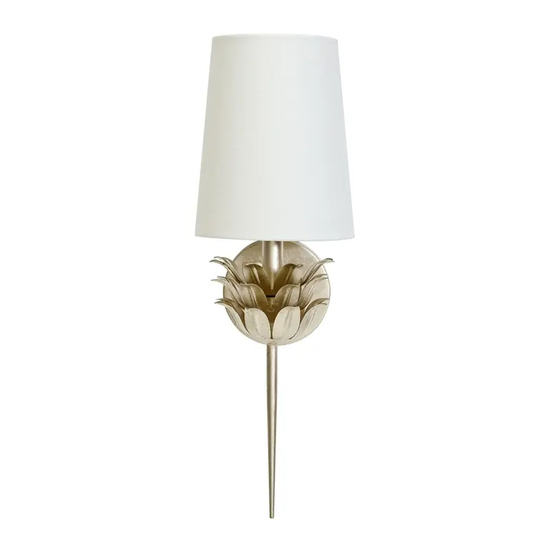 Delilah Silver Wall Sconce by Worlds Away