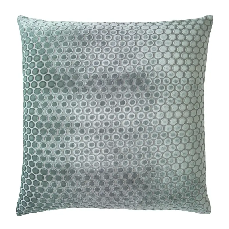 Dots Jade Velvet Pillow by Kevin O'Brien Studio