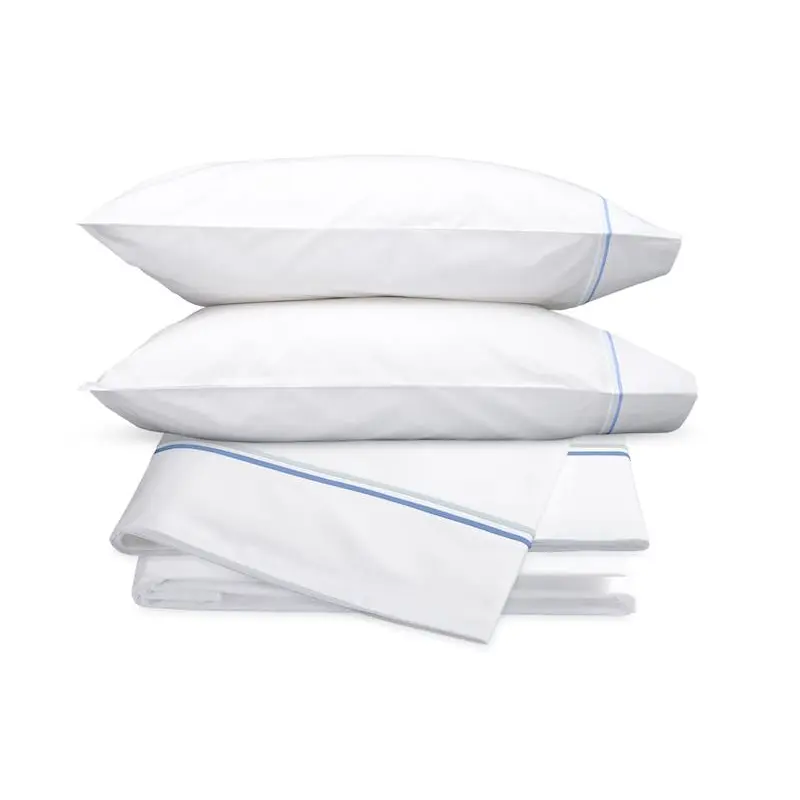 Essex Azure Embroidered Hotel Sheet Set by Matouk