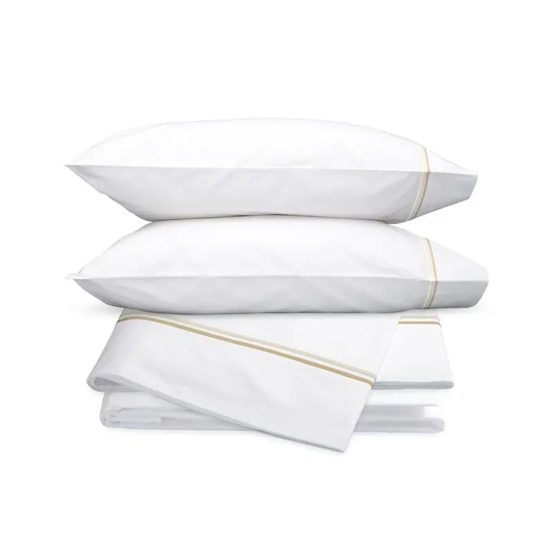 Essex Champagne Embroidered Hotel Sheet Set by Matouk