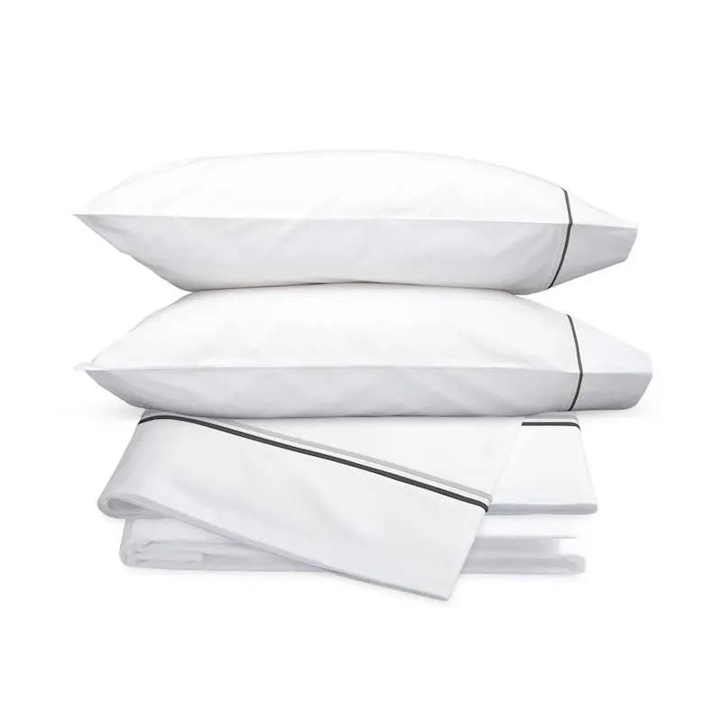 Essex Charcoal Embroidered Hotel Sheet Set by Matouk
