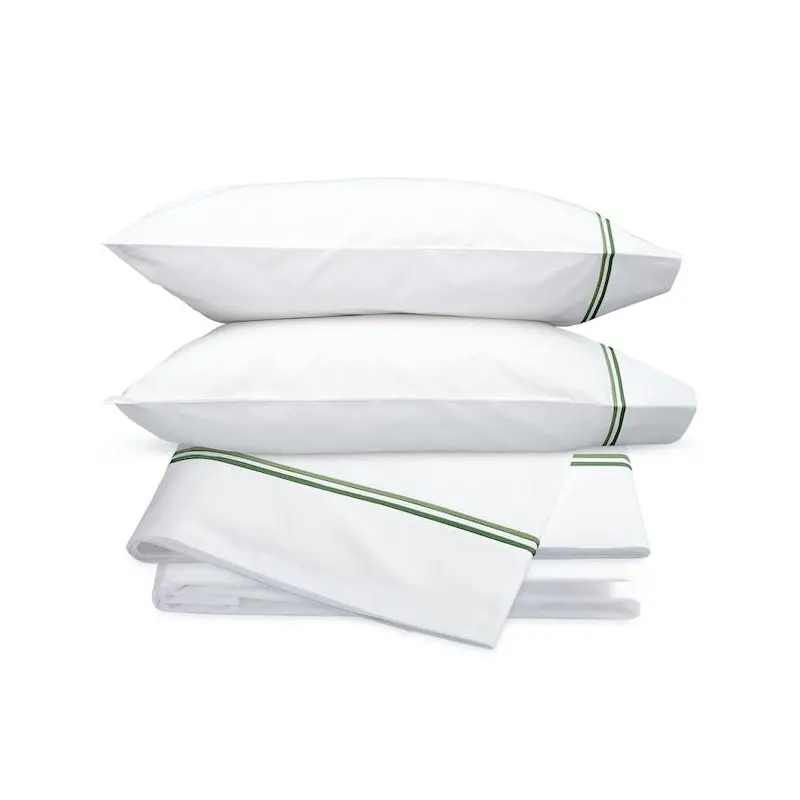 Essex Green Embroidered Hotel Sheet Set by Matouk