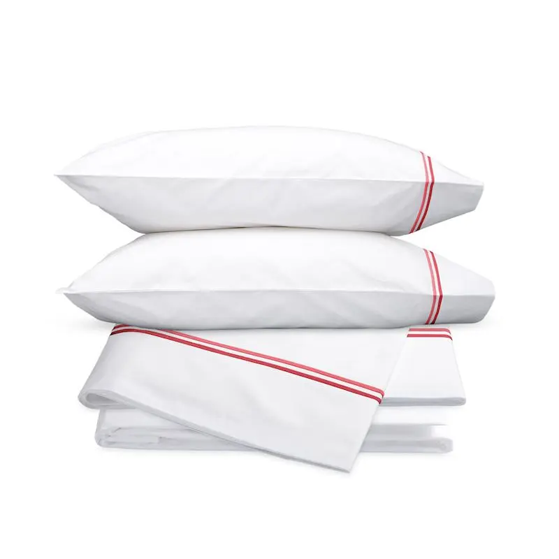 Essex Hibiscus Embroidered Hotel Sheet Set by Matouk