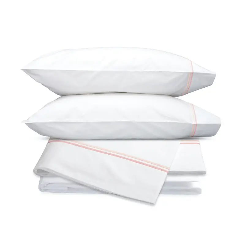 Essex Pink Embroidered Hotel Sheet Set by Matouk