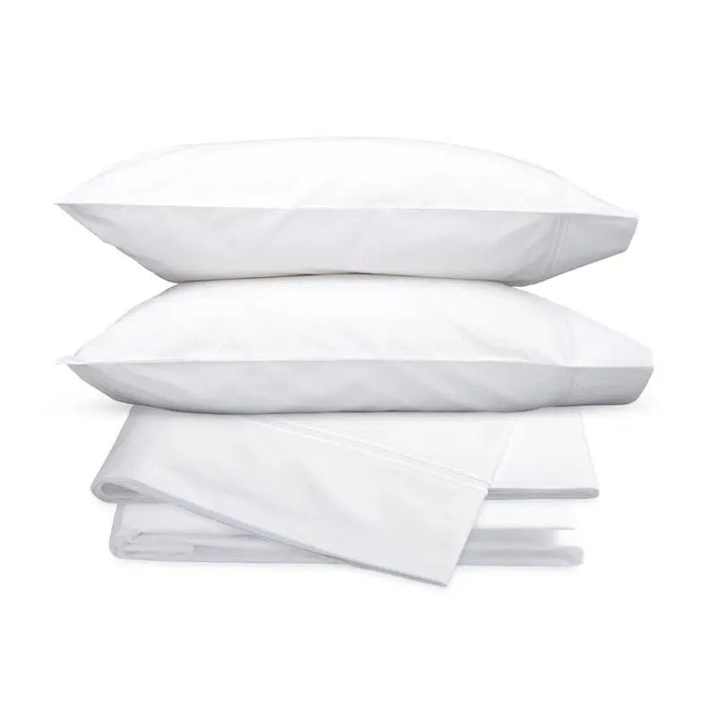 Essex White Embroidered Hotel Sheet Set by Matouk