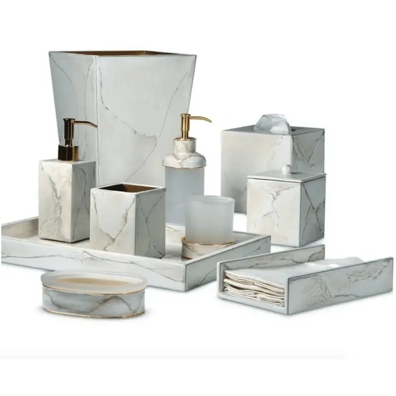 Marbleous Bath Accessories by Mike + Ally