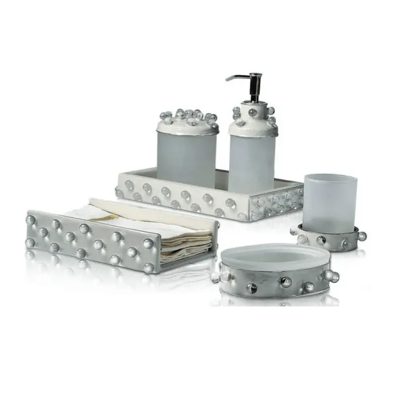 Roxy Gravel & Silver Bath Accessories by Mike + Ally