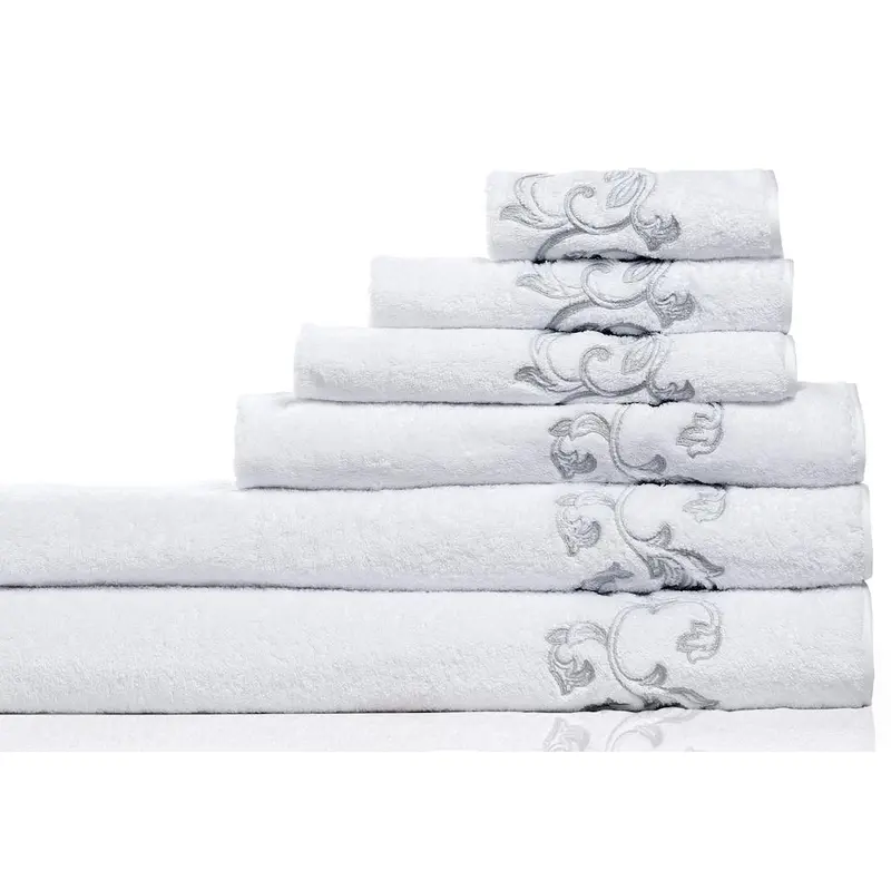 Marmaris Embroidered Bath Towels by Dea Linens