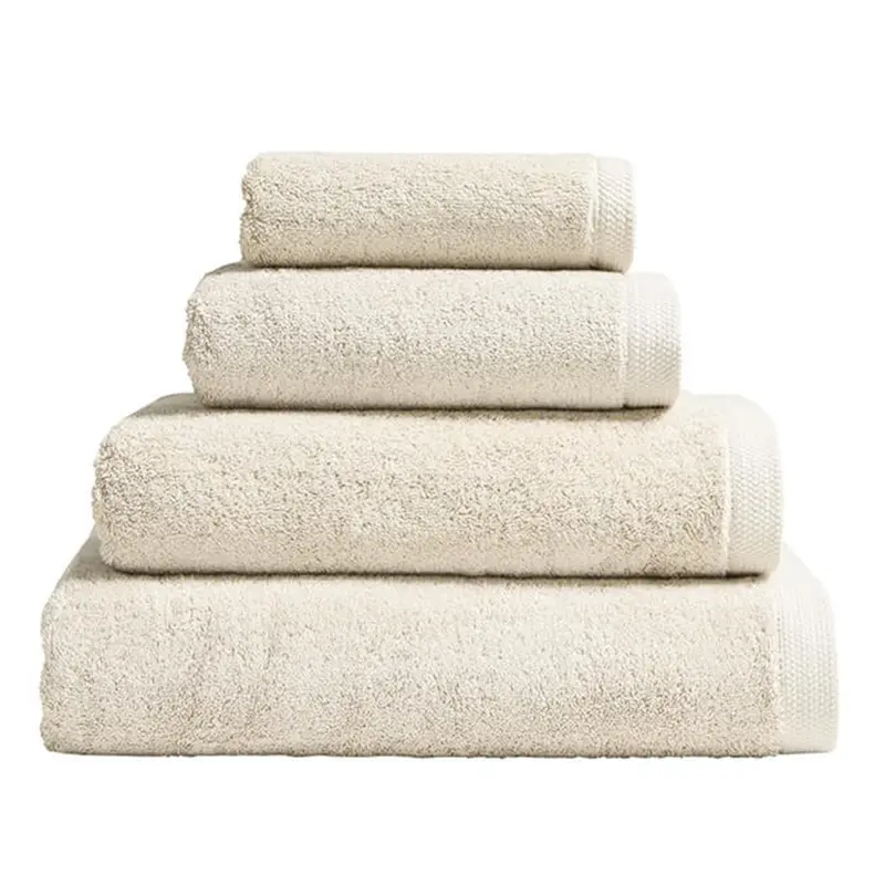 Essentiel Cream Bath Towels by Alexandre Turpault