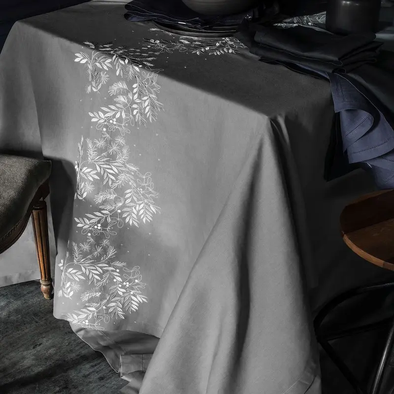 Saisons Dark Dove Tablecloth by Alexandre Turpault