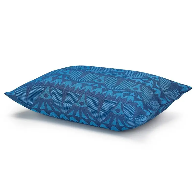 Holi Sapphire Outdoor Pillow by Le Jacquard Franais