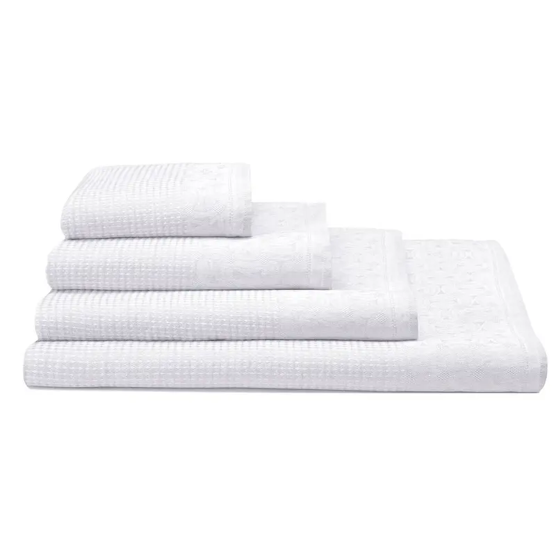 Lula White Linen Towels by Le Jacquard Franais