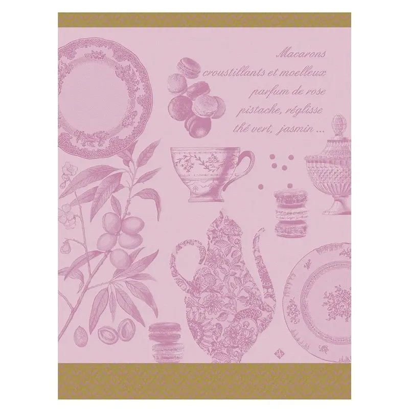 Macarons Pink Tea Towels by Le Jacquard Franais