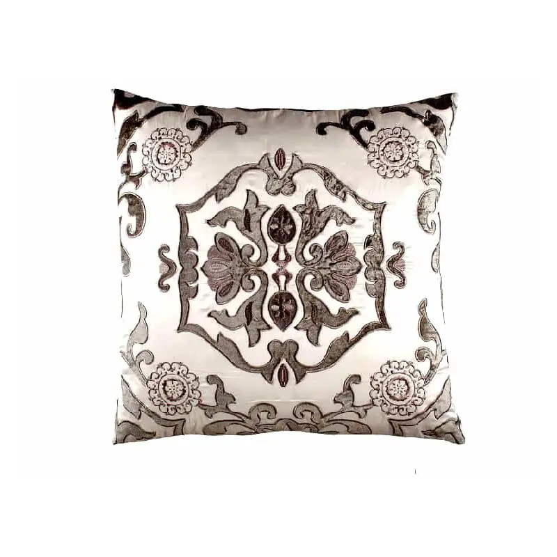 Morocco Ivory & Silver Pillow by Lili Alessandra