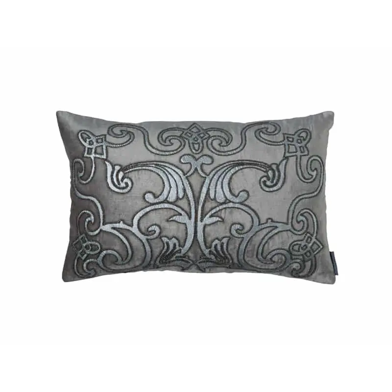 Mozart Platinum & Silver Pillow by Lili Alessandra