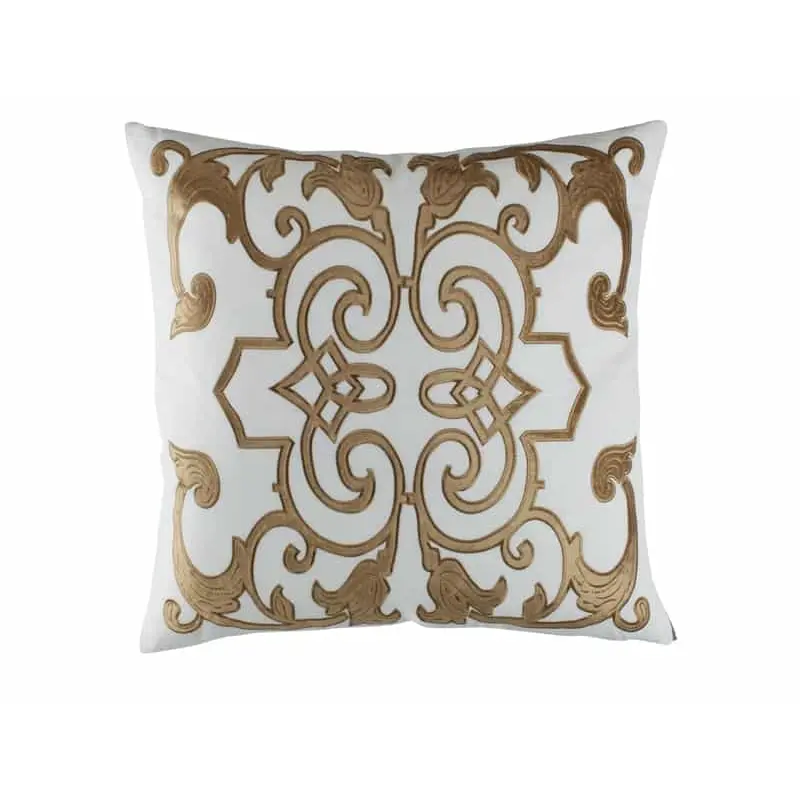 Mozart White & Straw Pillow by Lili Alessandra