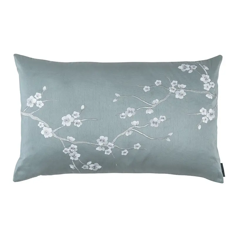 Blue Blossom Lumbar Pillows by Lili Alessandra